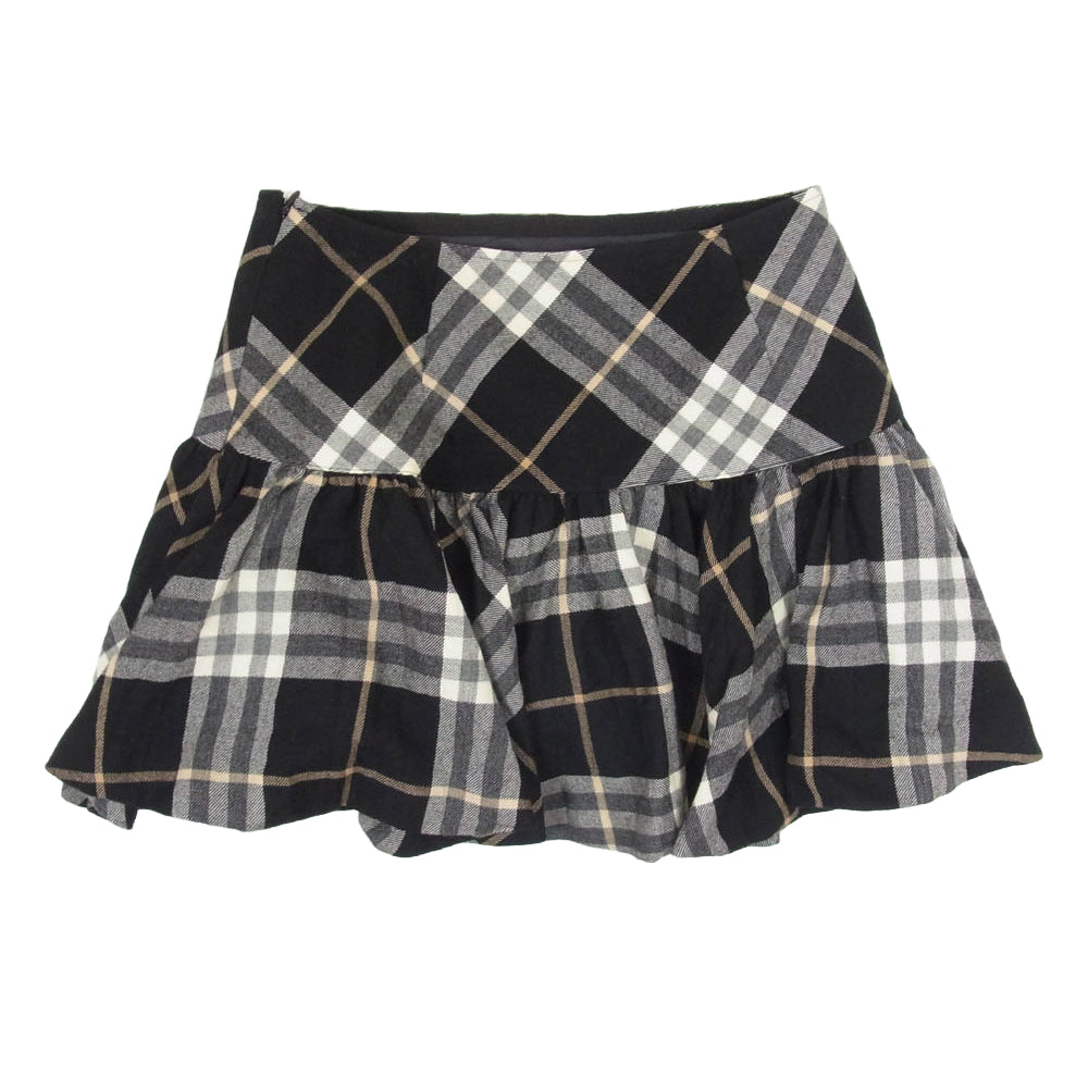 BURBERRY BLUE LABEL バーバリーブルーレーベル check skirt ノバチェック スカート ブラック系 36【中古】