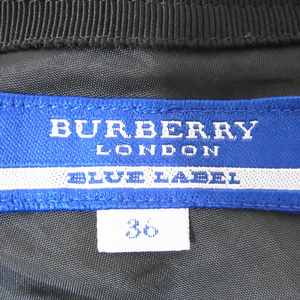 BURBERRY BLUE LABEL バーバリーブルーレーベル check skirt ノバチェック スカート ブラック系 36【中古】