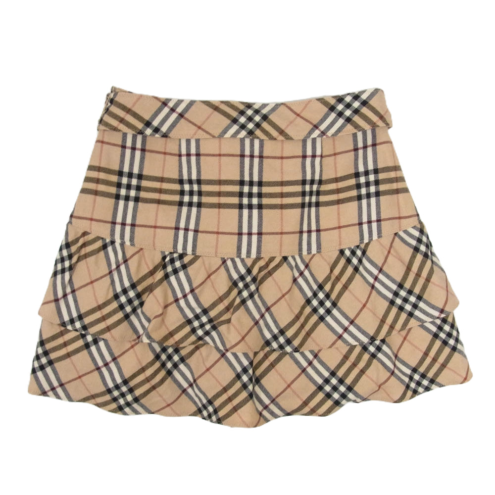 BURBERRY BLUE LABEL バーバリーブルーレーベル FXF80-515-52 Nova check skirt ノバチェック スカート ブラウン系 36【中古】