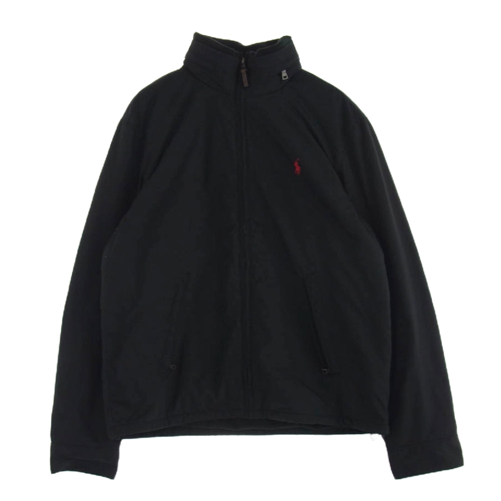 POLO RALPH LAUREN ポロ・ラルフローレン 1461314PYWP 裏フリース ナイロン ジップ ブルゾン ジャケット ブラック系 M【中古】