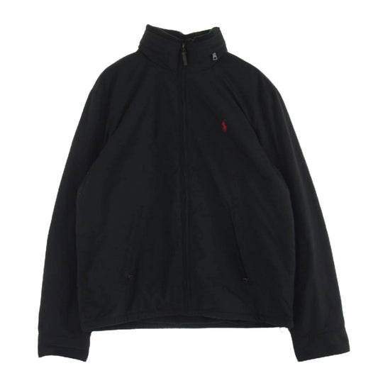 POLO RALPH LAUREN ポロ・ラルフローレン 1461314PYWP 裏フリース ナイロン ジップ ブルゾン ジャケット ブラック系 M【中古】