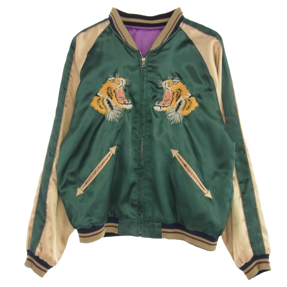 TAILOR TOYO テイラー東洋 TT10930 虎 × LOCALS リバーシブル サテン スカジャン ジャケット マルチカラー系 L【中古】