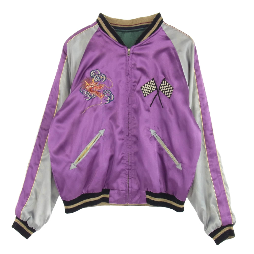 TAILOR TOYO テイラー東洋 TT10930 虎 × LOCALS リバーシブル サテン スカジャン ジャケット マルチカラー系 L【中古】