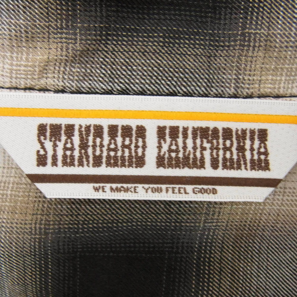 STANDARD CALIFORNIA スタンダードカリフォルニア Ombre Check Shirt オンブレ チェック シャツ ブラック系 M【極上美品】【中古】
