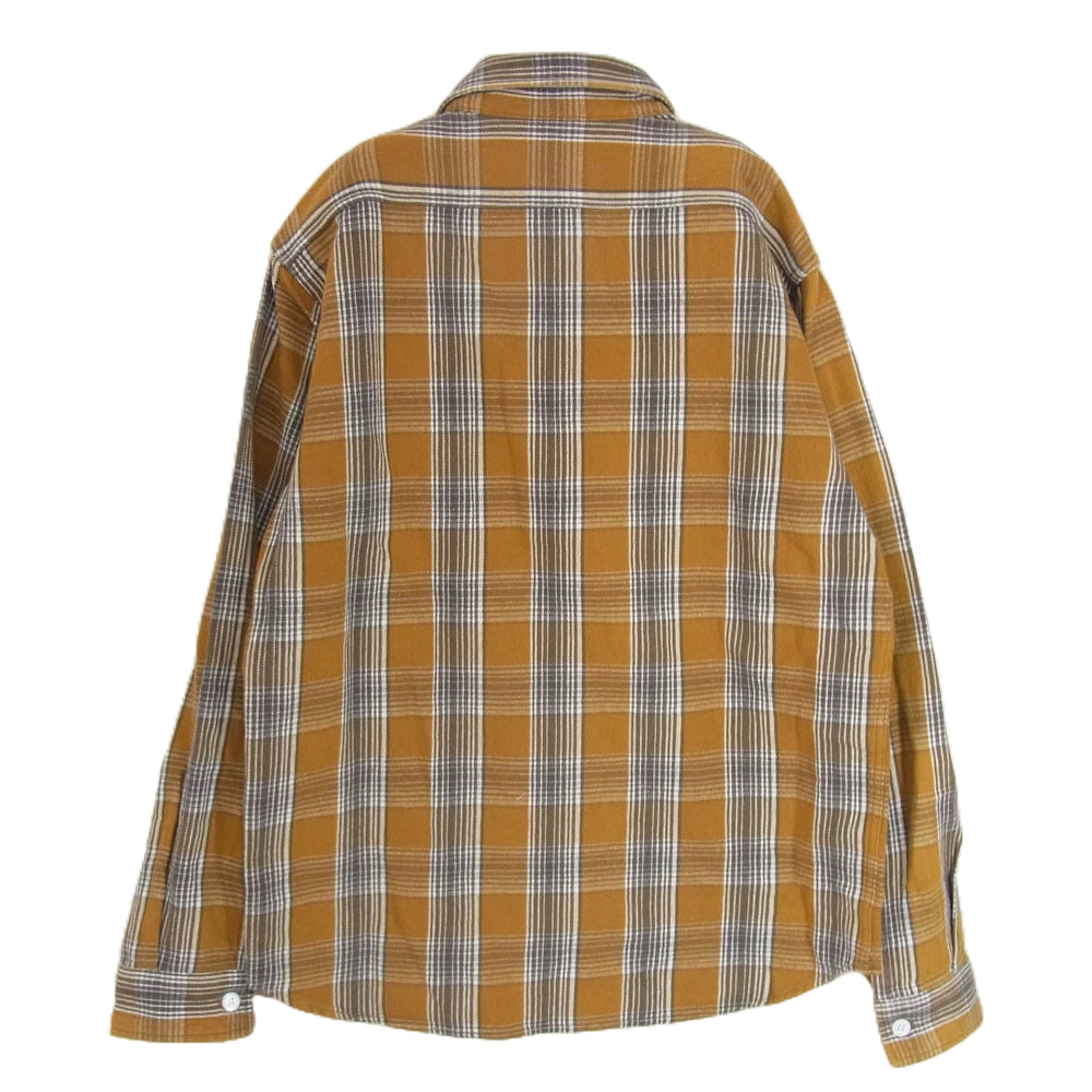 STANDARD CALIFORNIA スタンダードカリフォルニア SD Flannel Check Shirt フランネル チェック シャツ イエロー ブラウン系 M【極上美品】【中古】
