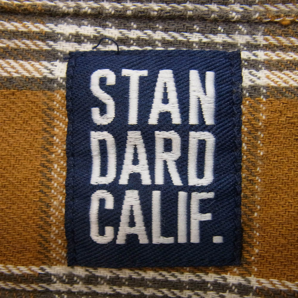 STANDARD CALIFORNIA スタンダードカリフォルニア SD Flannel Check Shirt フランネル チェック シャツ イエロー ブラウン系 M【極上美品】【中古】