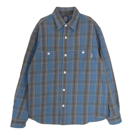 STANDARD CALIFORNIA スタンダードカリフォルニア SD Flannel Check Shirt フランネル チェック シャツ ブルー系 M【極上美品】【中古】