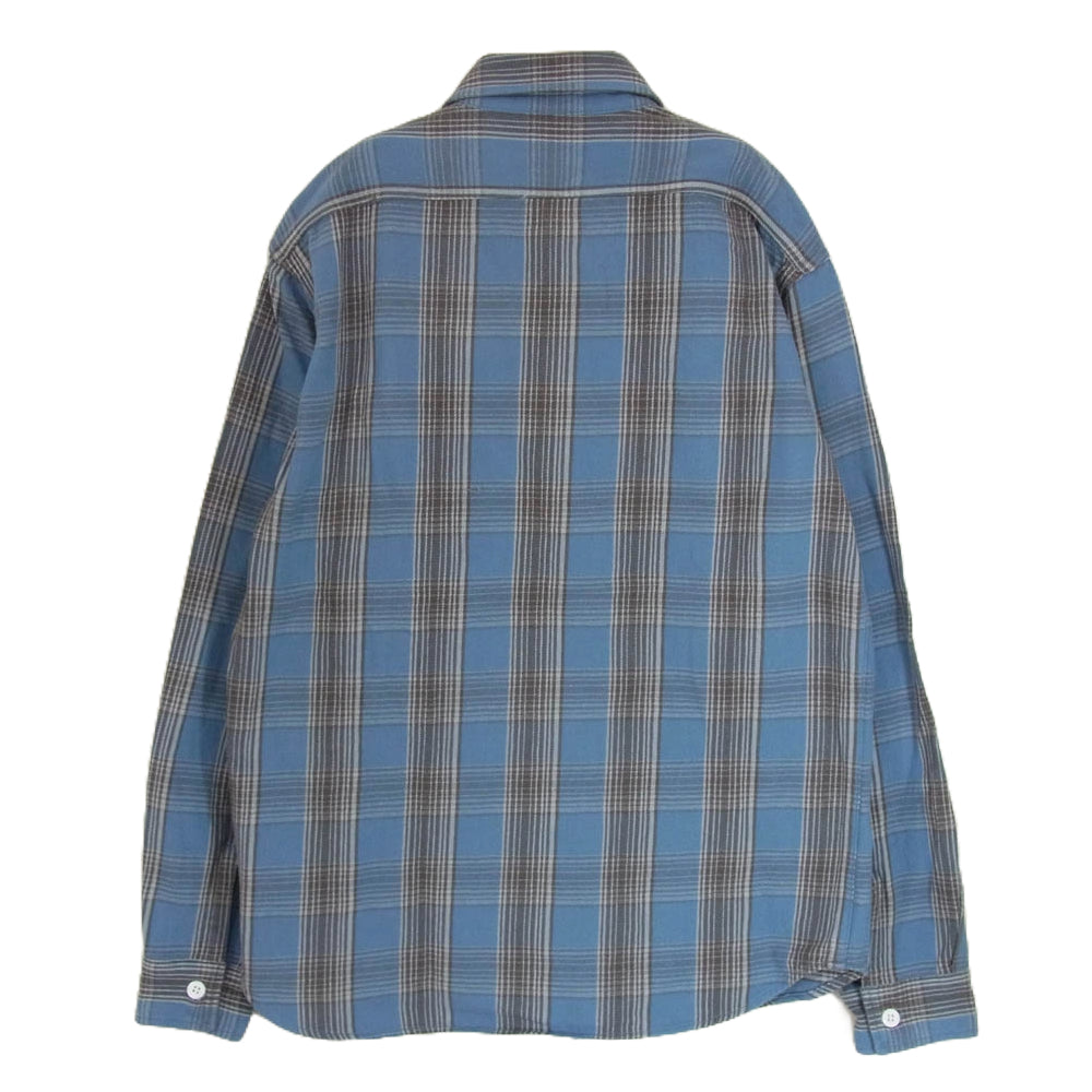 STANDARD CALIFORNIA スタンダードカリフォルニア SD Flannel Check Shirt フランネル チェック シャツ ブルー系 M【極上美品】【中古】