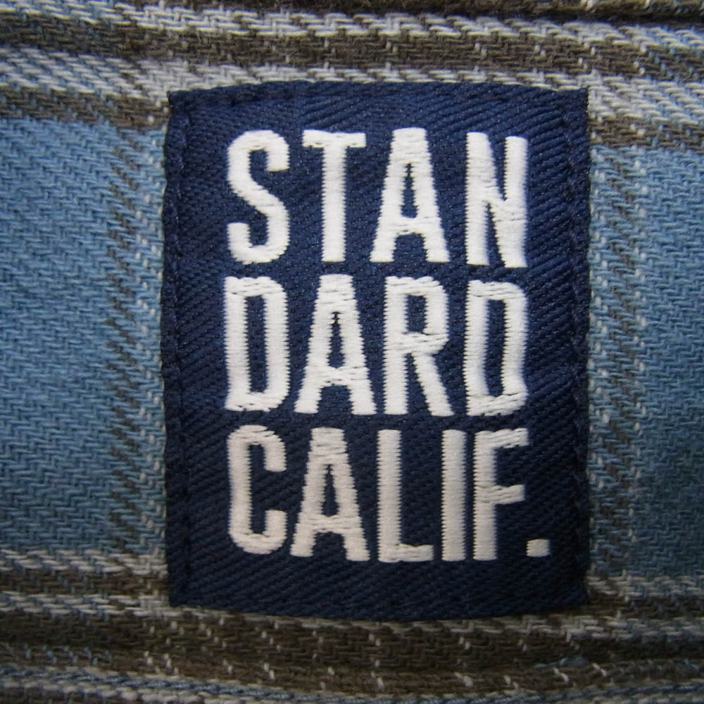 STANDARD CALIFORNIA スタンダードカリフォルニア SD Flannel Check Shirt フランネル チェック シャツ ブルー系 M【極上美品】【中古】
