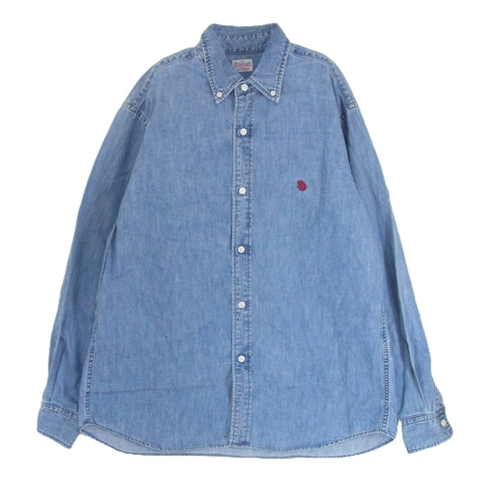 STANDARD CALIFORNIA スタンダードカリフォルニア SD Denim Button-Down Shirt Vintage Wash デニム シャツ インディゴブルー系 M【美品】【中古】