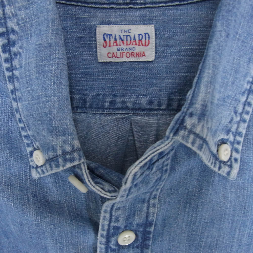 STANDARD CALIFORNIA スタンダードカリフォルニア SD Denim Button-Down Shirt Vintage Wash デニム シャツ インディゴブルー系 M【美品】【中古】
