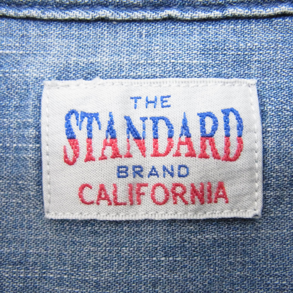 STANDARD CALIFORNIA スタンダードカリフォルニア SD Denim Button-Down Shirt Vintage Wash デニム シャツ インディゴブルー系 M【美品】【中古】