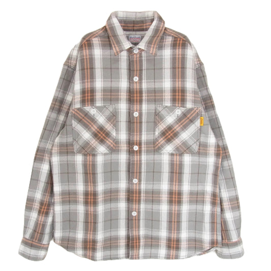 STANDARD CALIFORNIA スタンダードカリフォルニア SD Heavy Flannel Check Shirt ヘビー フランネル チェック シャツ ブラウン グレー系 M【極上美品】【中古】