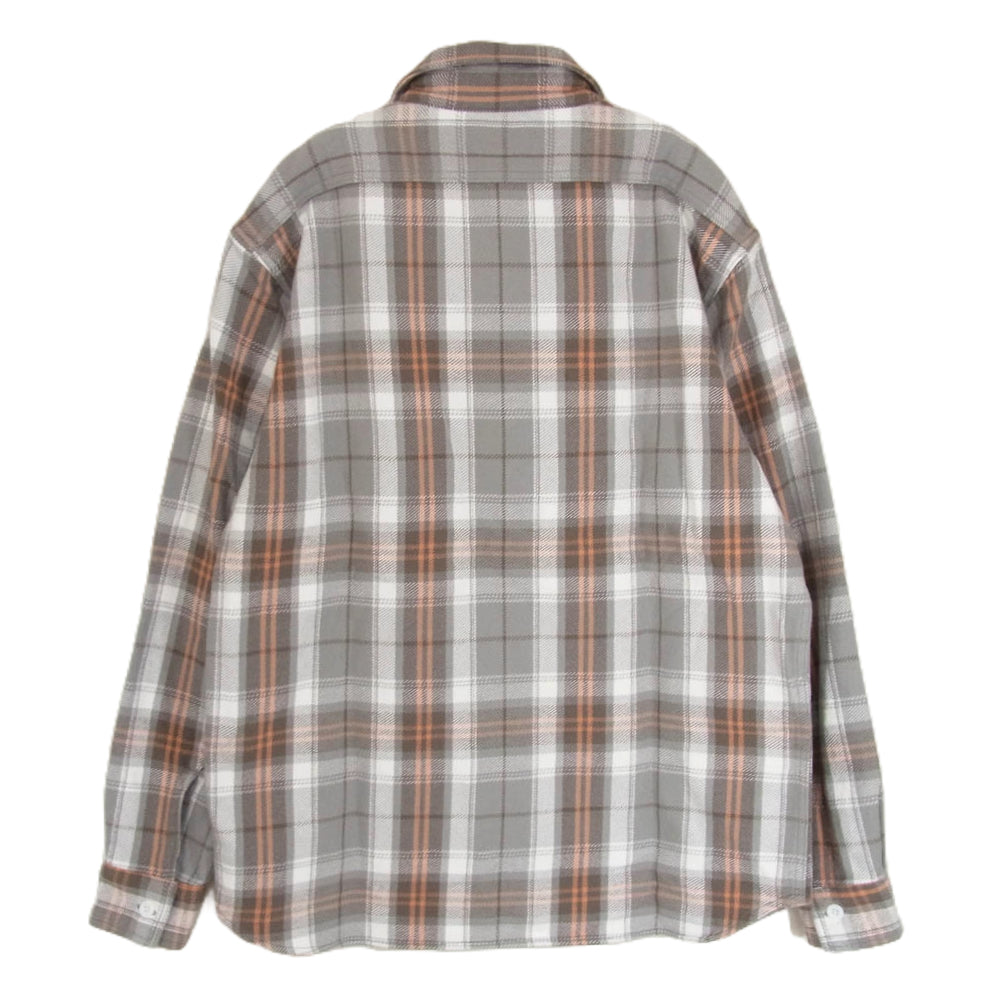 STANDARD CALIFORNIA スタンダードカリフォルニア SD Heavy Flannel Check Shirt ヘビー フランネル チェック シャツ ブラウン グレー系 M【極上美品】【中古】