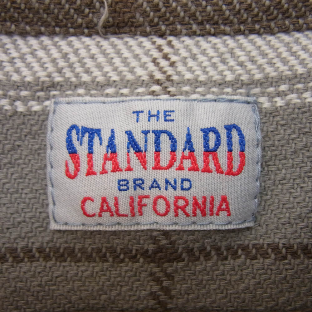 STANDARD CALIFORNIA スタンダードカリフォルニア SD Heavy Flannel Check Shirt ヘビー フランネル チェック シャツ ブラウン グレー系 M【極上美品】【中古】