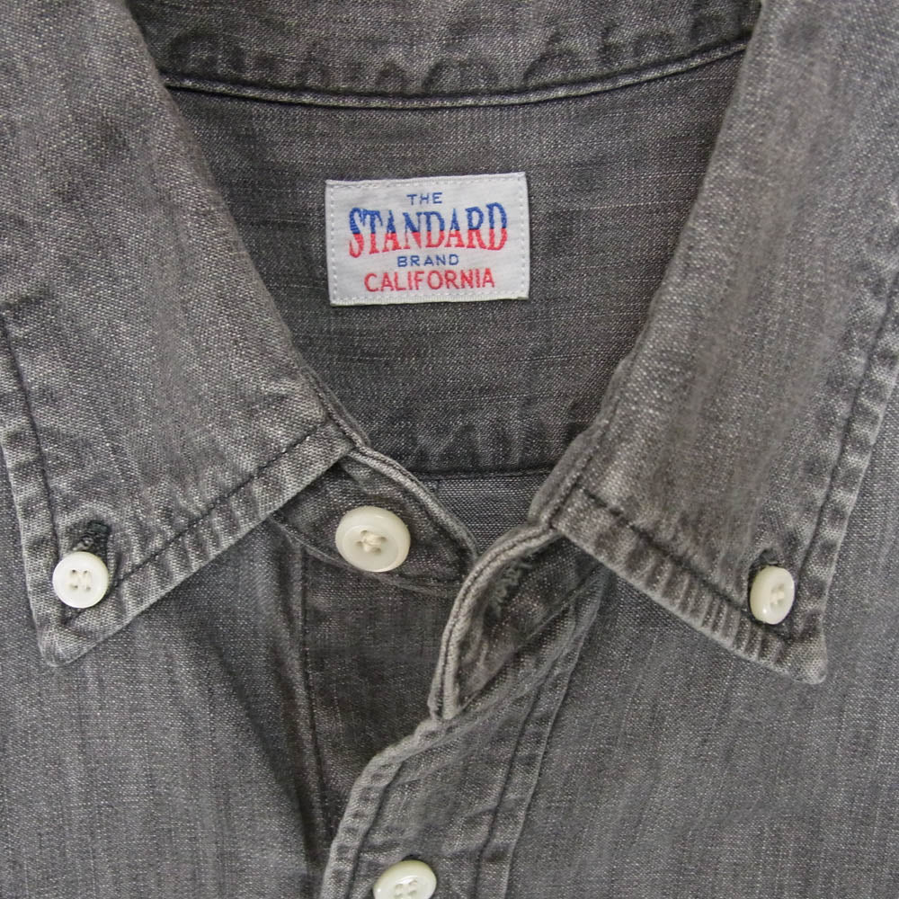 STANDARD CALIFORNIA スタンダードカリフォルニア SD Denim Button-Down Shirt Vintage Wash デニム シャツ ブラック系 M【美品】【中古】