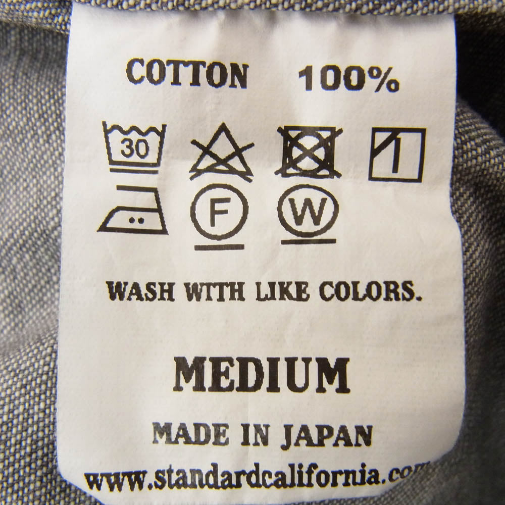 STANDARD CALIFORNIA スタンダードカリフォルニア SD Denim Button-Down Shirt Vintage Wash デニム シャツ ブラック系 M【美品】【中古】