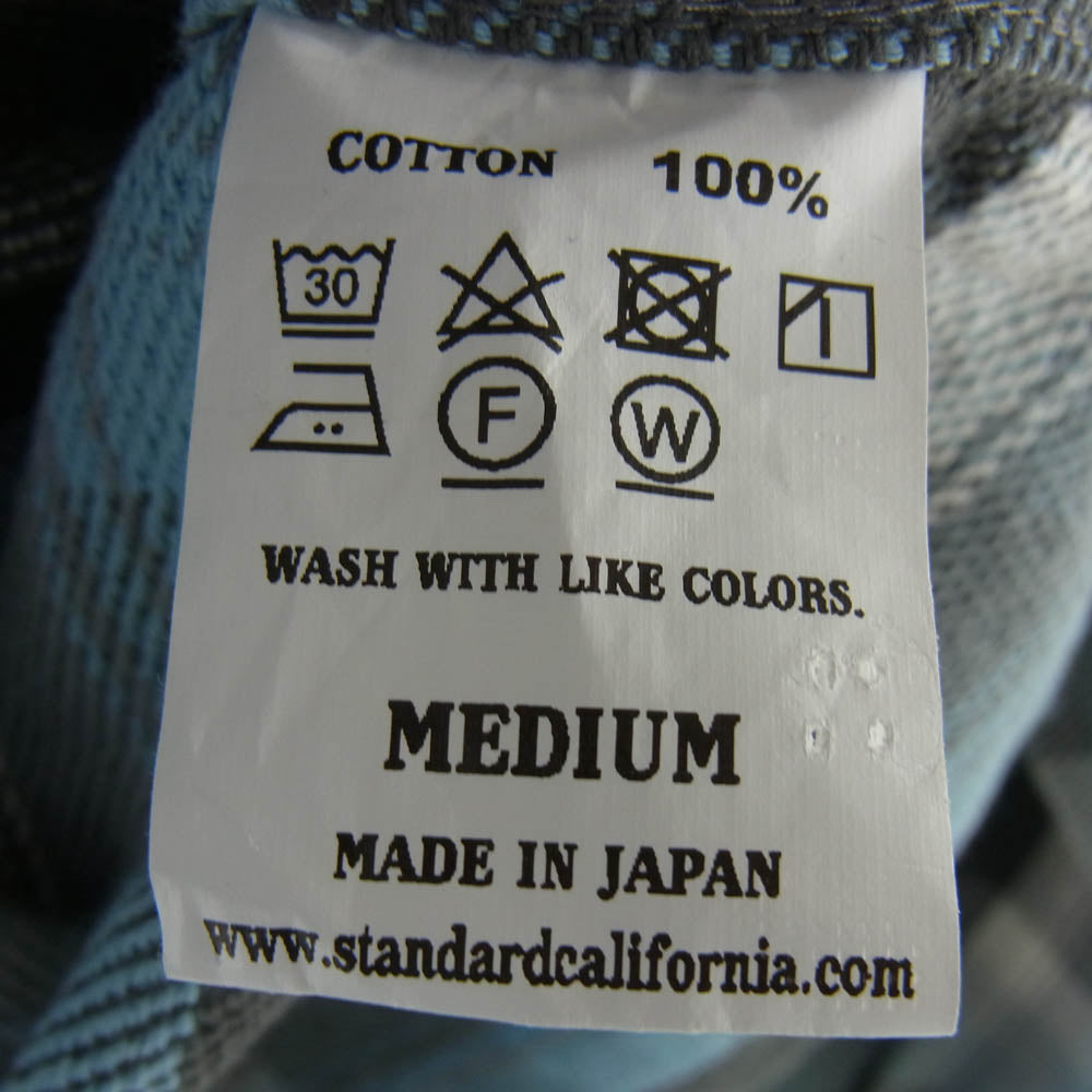 STANDARD CALIFORNIA スタンダードカリフォルニア 23AW SD Heavy Flannel Check Shirt ヘビー フランネル チェック シャツ ブルー系 M【極上美品】【中古】