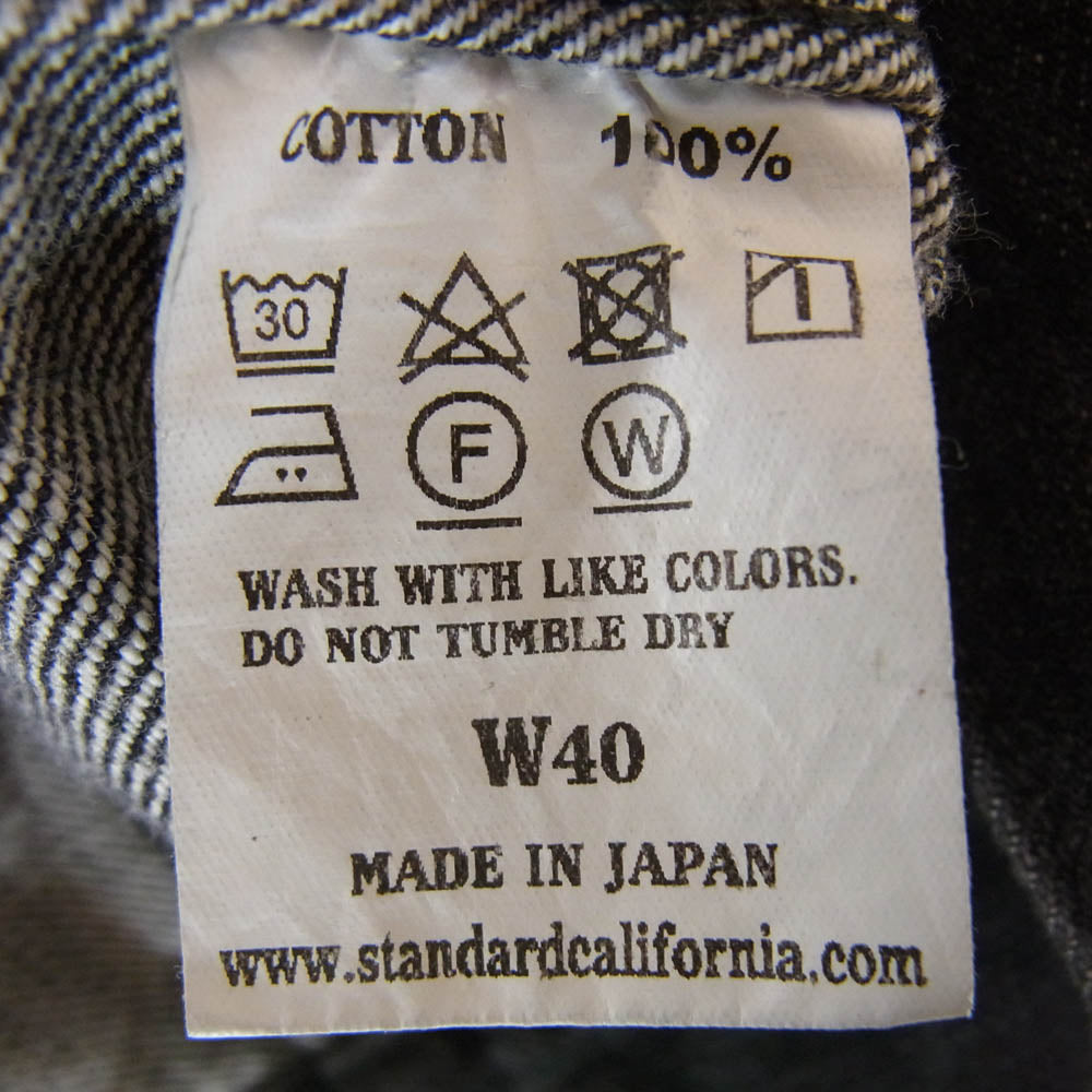 STANDARD CALIFORNIA スタンダードカリフォルニア SD Denim Jacket S996 WW Il Vintage Wash デニム ジャケット ブラック系 40【美品】【中古】