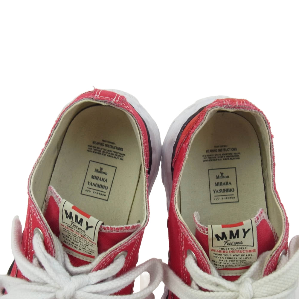 Maison MIHARA YASUHIRO メゾンミハラヤスヒロ PETERSON23 OG Sole Canvas Low-top Sneaker  43 キャンバス ローカット スニーカー ピーターソン23 レッド系 43【中古】