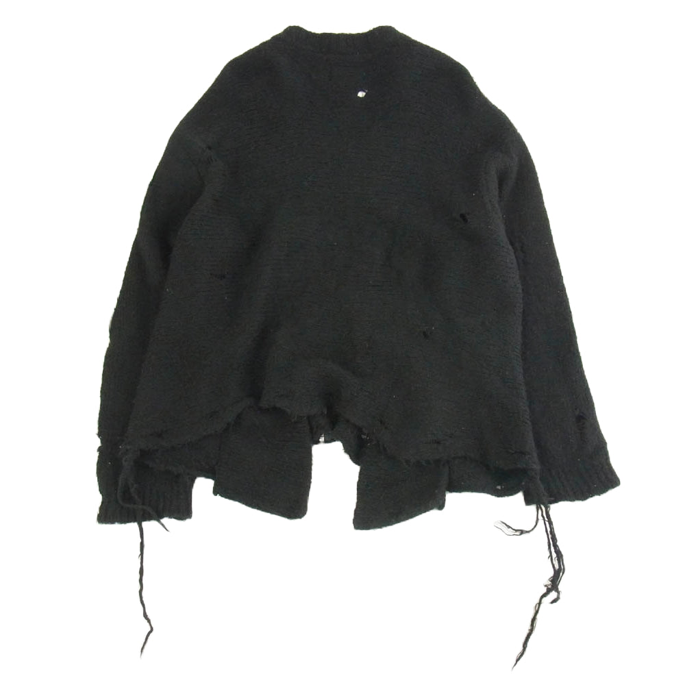 doublet ダブレット 22AW 76KN95 ZIP UP FUR YARN CARDIGAN ジップアップ カーディガン ブラック系 L【中古】