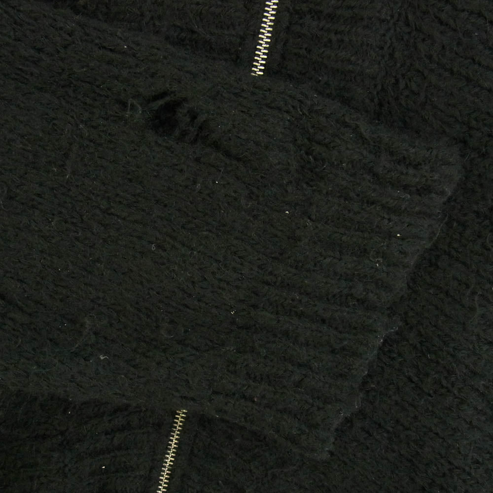 doublet ダブレット 22AW 76KN95 ZIP UP FUR YARN CARDIGAN ジップアップ カーディガン ブラック系 L【中古】