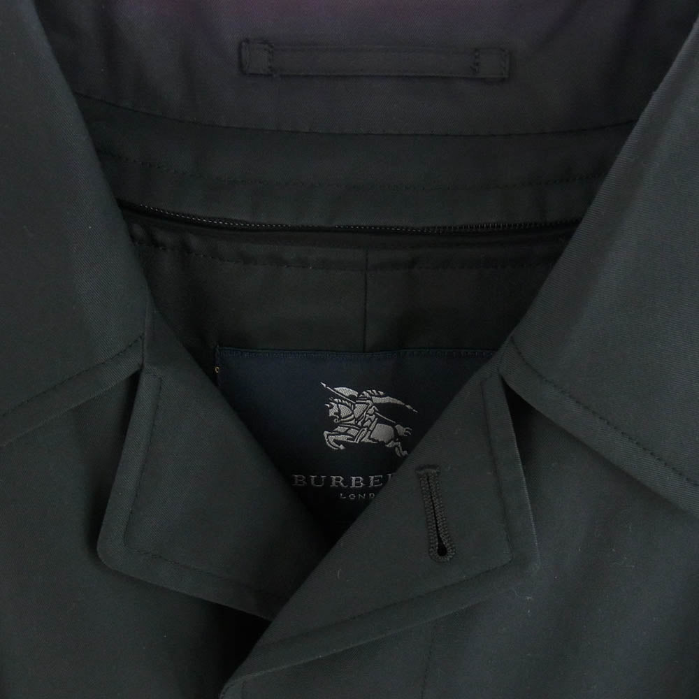 BURBERRY LONDON バーバリー ロンドン BJB55-772-29 三陽商会 日本製 ノバチェック 着脱可 ライナー 付 ステンカラーコート ブラック系 ブラック系【中古】