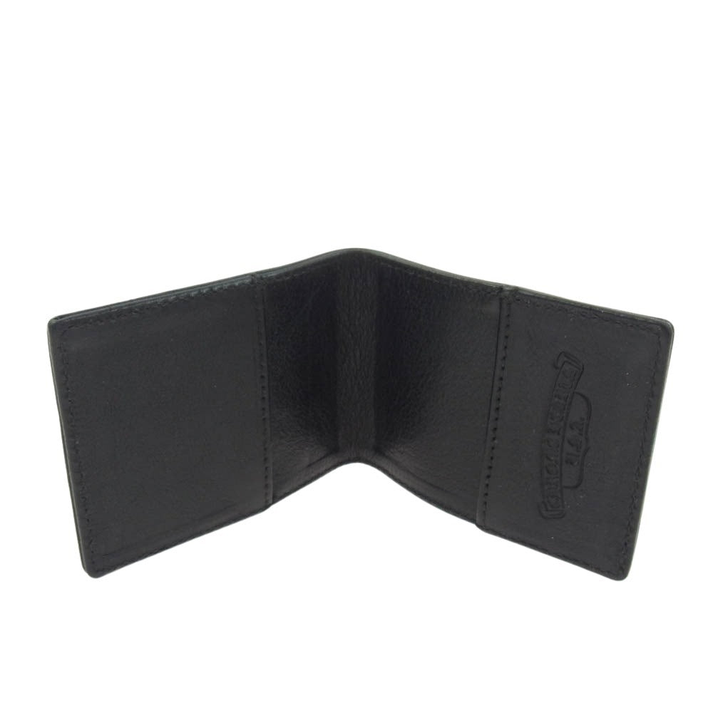 CHROME HEARTS クロムハーツ（原本有） MEMO HOLDER MINI CHクロス パッチ レザー ミニ メモホルダー ブラック系【中古】
