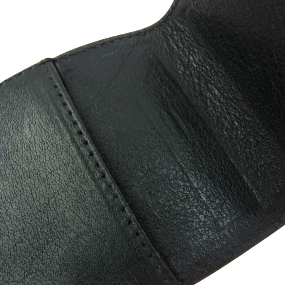 CHROME HEARTS クロムハーツ（原本有） MEMO HOLDER MINI CHクロス パッチ レザー ミニ メモホルダー ブラック系【中古】