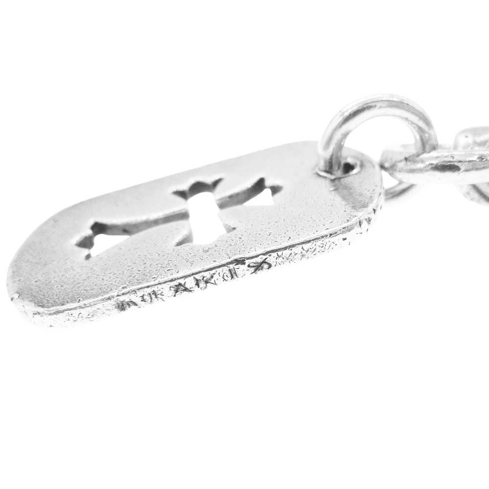 CHROME HEARTS クロムハーツ（原本無） オールドモデル カットアウトクロス ドッグタグ キーチェーン シルバー系【中古】