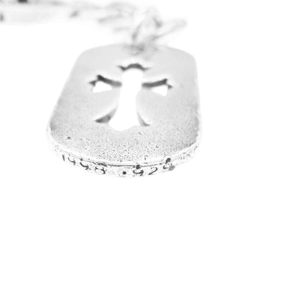 CHROME HEARTS クロムハーツ（原本無） オールドモデル カットアウトクロス ドッグタグ キーチェーン シルバー系【中古】