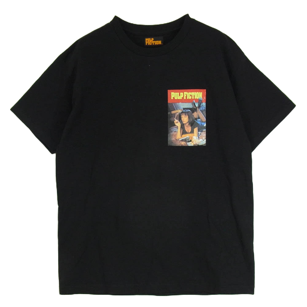 WACKO MARIA ワコマリア PULP FICTION CREW NECK T-SHIRT TYPE-5 パルプフィクション プリント Tシャツ ブラック系 L【中古】