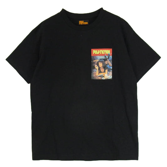 WACKO MARIA ワコマリア PULP FICTION CREW NECK T-SHIRT TYPE-5 パルプフィクション プリント Tシャツ ブラック系 L【中古】