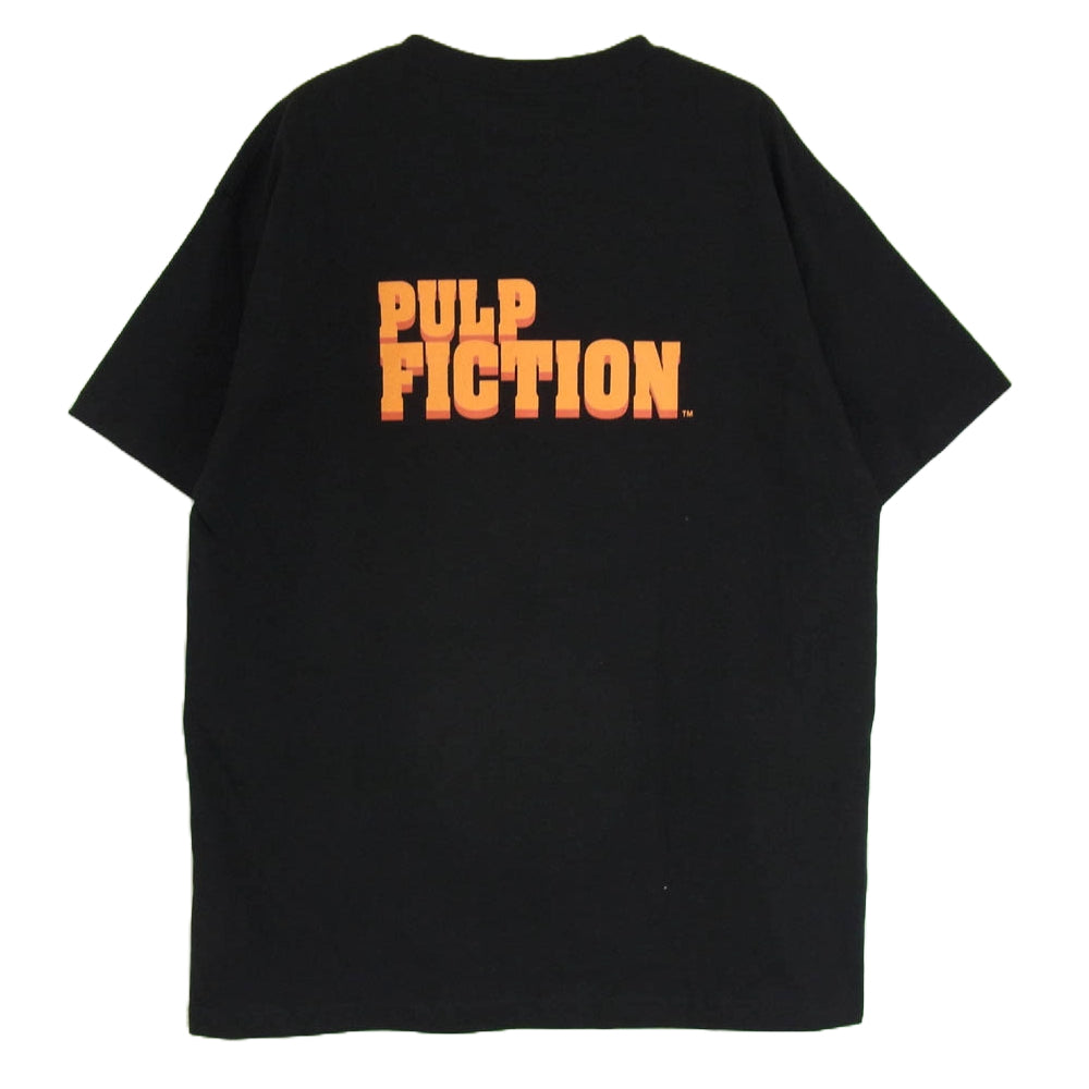 WACKO MARIA ワコマリア PULP FICTION CREW NECK T-SHIRT TYPE-5 パルプフィクション プリント Tシャツ ブラック系 L【中古】
