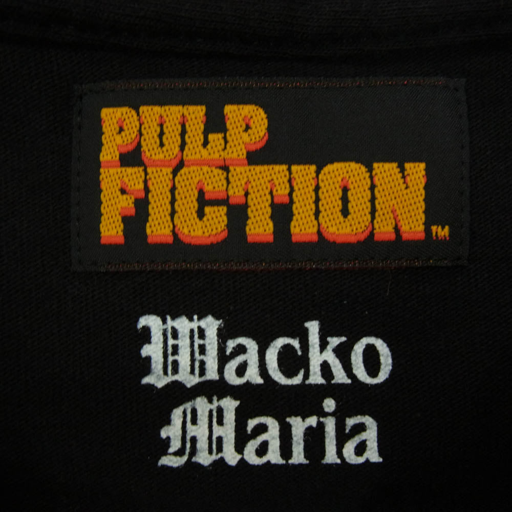 WACKO MARIA ワコマリア PULP FICTION CREW NECK T-SHIRT TYPE-5 パルプフィクション プリント Tシャツ ブラック系 L【中古】