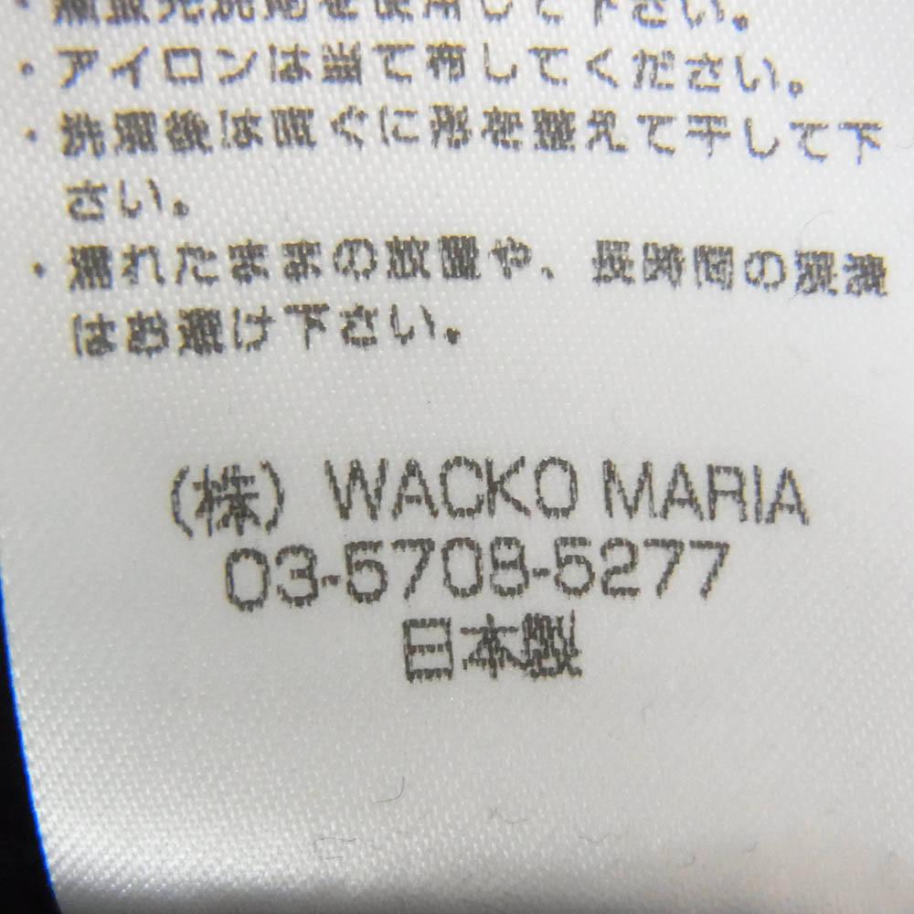 WACKO MARIA ワコマリア 24AW WOLFSHEAD-WM-SS01 WOLF'S HEAD ウルフズヘッド HEAVY WEIGHT SWEAT SHIRT ヘビーウエイト 刺繍 クルーネック スウェット ブラック系 L【中古】