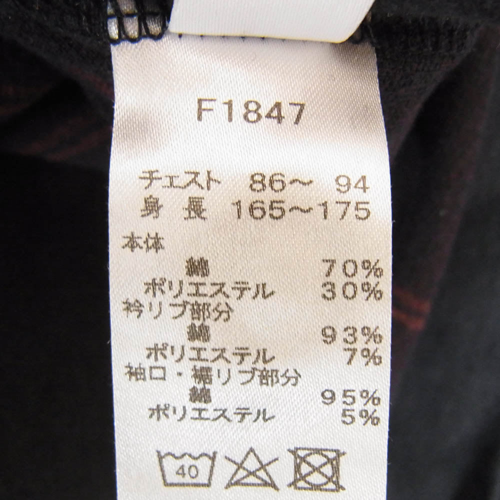 FRED PERRY フレッドペリー ベロア ストライプ 長袖 ポロシャツ ネイビー系 S【中古】