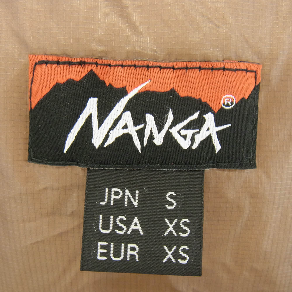NANGA ナンガ ND2241-1A310 MOUNTAIN LODGE DOWN CREW NECK TOP マウンテンロッジ ダウン クルーネック トップ ジャケット ブラウン系 JPN S【新古品】【未使用】【中古】