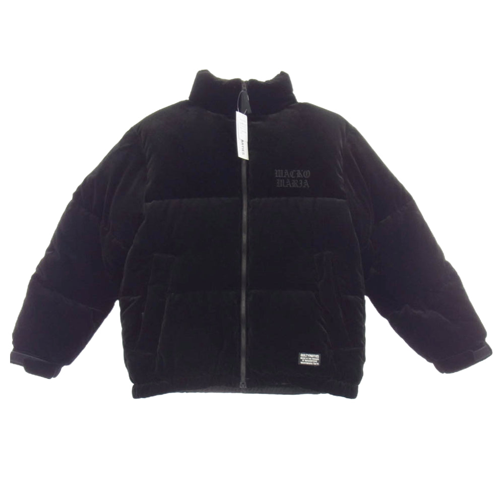 WACKO MARIA ワコマリア 24AW 24FW-WMONA04 ×NANGA VELVET DOWN JACKET ベルベッド ダウン ジャケット ブラック系 S【中古】