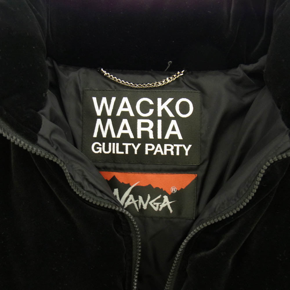 WACKO MARIA ワコマリア 24AW 24FW-WMONA04 ×NANGA VELVET DOWN JACKET ベルベッド ダウン ジャケット ブラック系 S【中古】