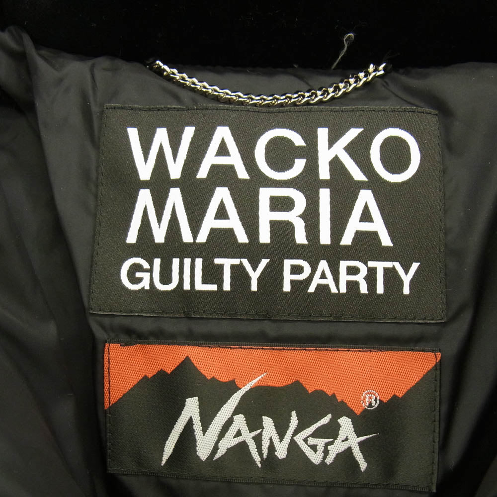 WACKO MARIA ワコマリア 24AW 24FW-WMONA04 ×NANGA VELVET DOWN JACKET ベルベッド ダウン ジャケット ブラック系 S【中古】