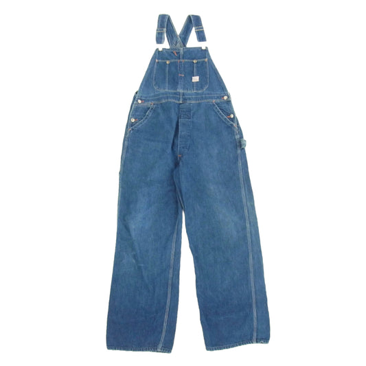 ブルースチール Vintage 50s DENIM OVERALL デニム オーバー オール インディゴブルー系 表記サイズ無し【中古】