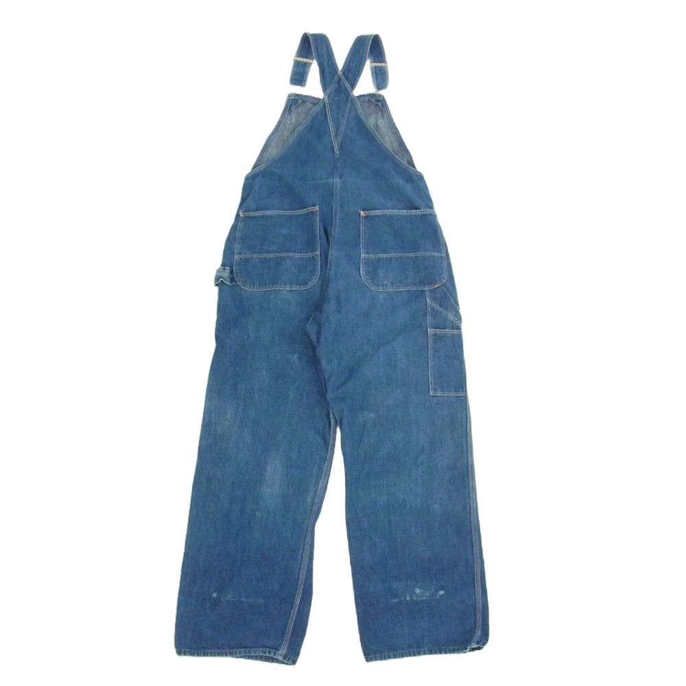 ブルースチール Vintage 50s DENIM OVERALL デニム オーバー オール インディゴブルー系 表記サイズ無し【中古】