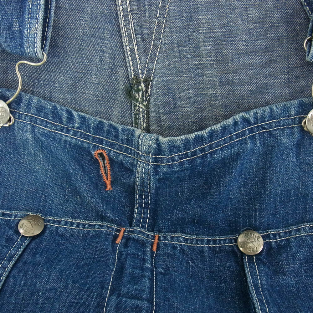 ブルースチール Vintage 50s DENIM OVERALL デニム オーバー オール インディゴブルー系 表記サイズ無し【中古】