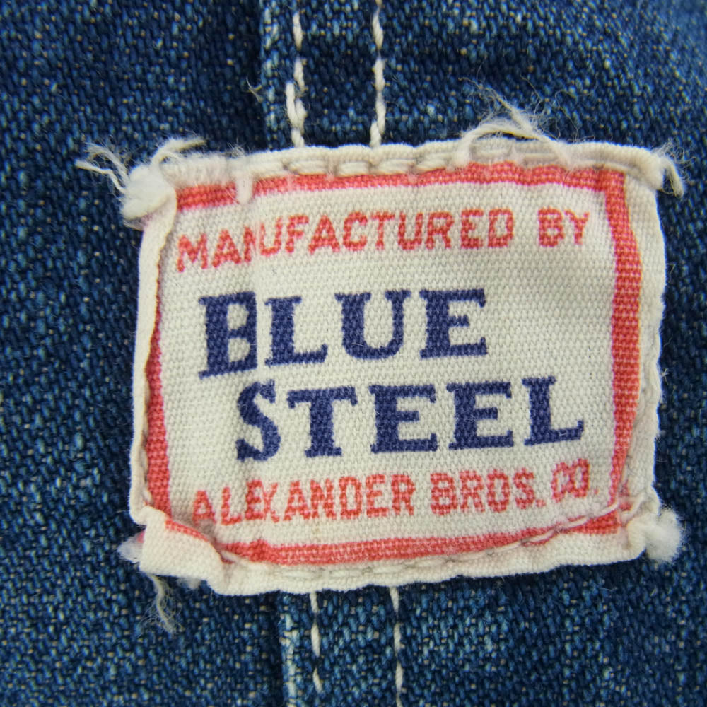 ブルースチール Vintage 50s DENIM OVERALL デニム オーバー オール インディゴブルー系 表記サイズ無し【中古】