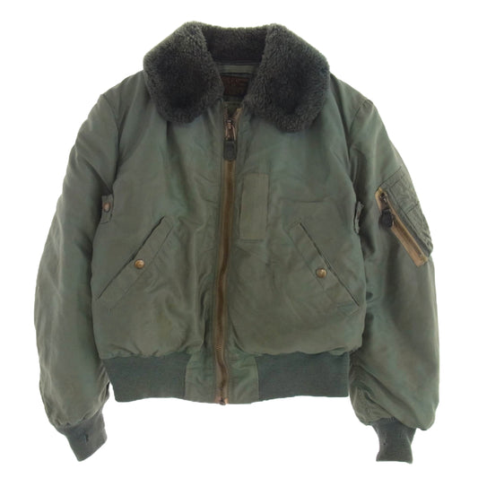 U.S.AIR FORCE Vintage 50s USAF B-15D ヴィンテージ フライト ジャケット カーキ系 36【中古】