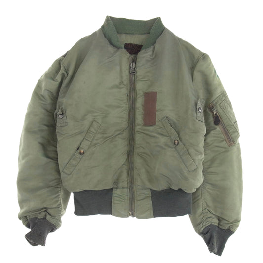 U.S.AIR FORCE Vintage 50s 米軍実物 50年代 USAF B-15D mod ヴィンテージ フライト ジャケット グリーン系 34【中古】