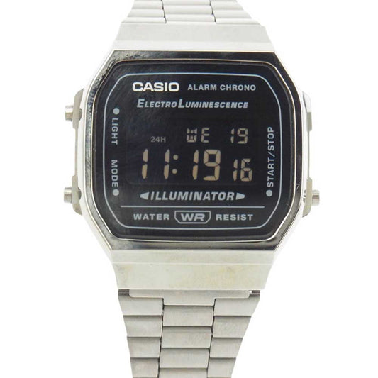 CASIO カシオ A168WGG-1B チプカシ デジタル 腕時計 シルバー系 ブラック系【中古】