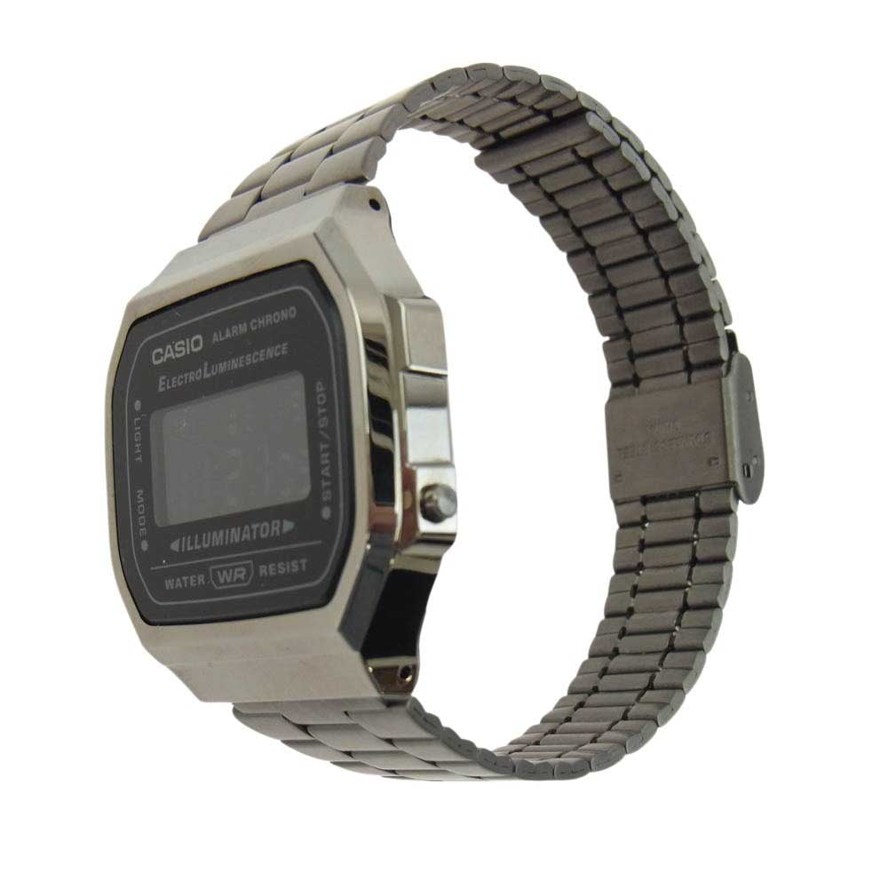 CASIO カシオ A168WGG-1B チプカシ デジタル 腕時計 シルバー系 ブラック系【中古】
