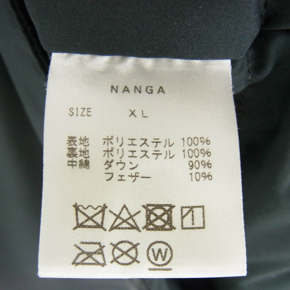 NANGA ナンガ ×OSHMANS オッシュマンズ INNER DOWN CARDIGAN インナーダウン ノーカラー ダウンジャケット ブラック系 XL【中古】